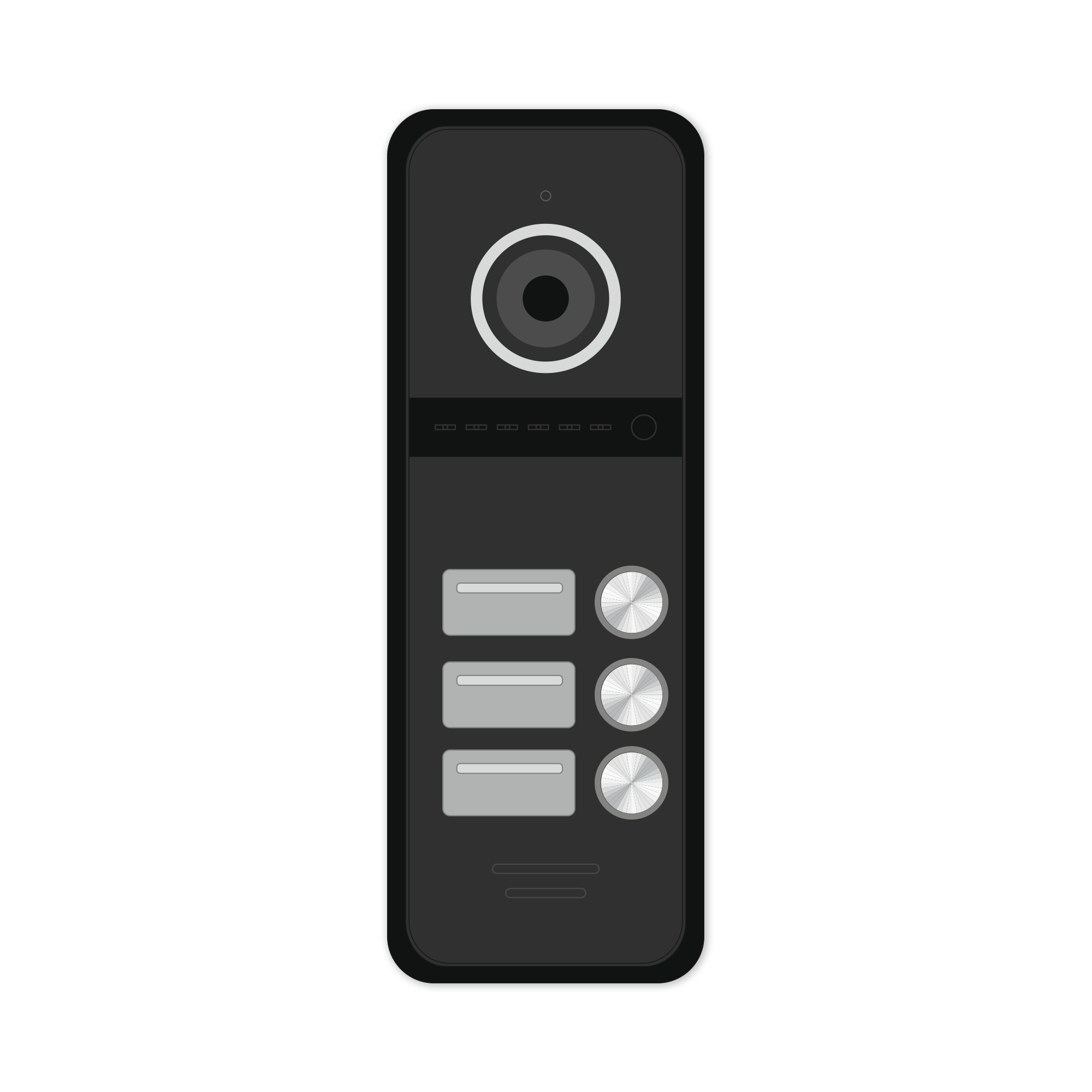 FANTASY 3 HD BLACK - вызывная панель 1.3 Мп, 127° на 3 абонента, чёрная