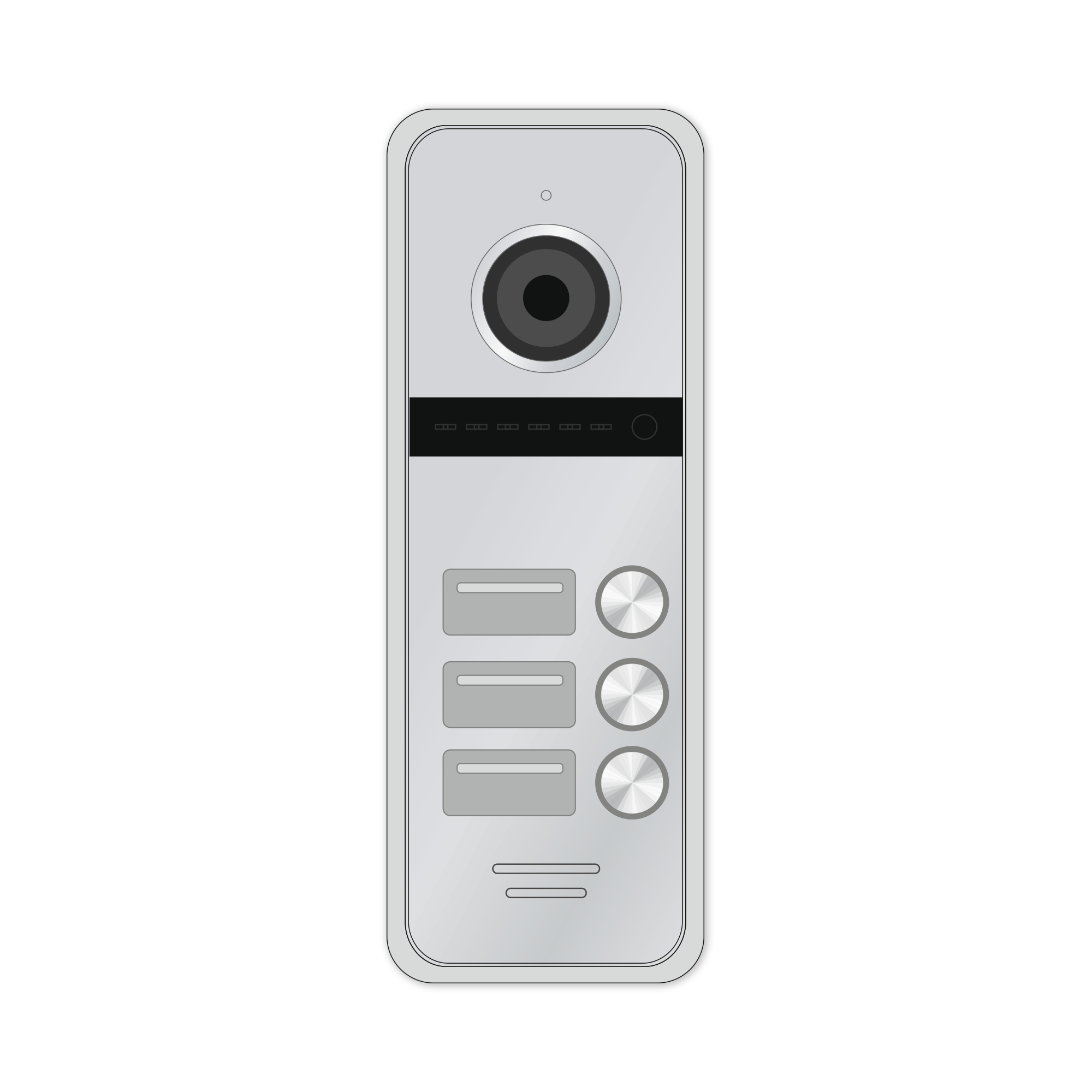 FANTASY 3 HD SILVER - вызывная панель 1.3 Мп, 127°  на 3 абонента, серебряная