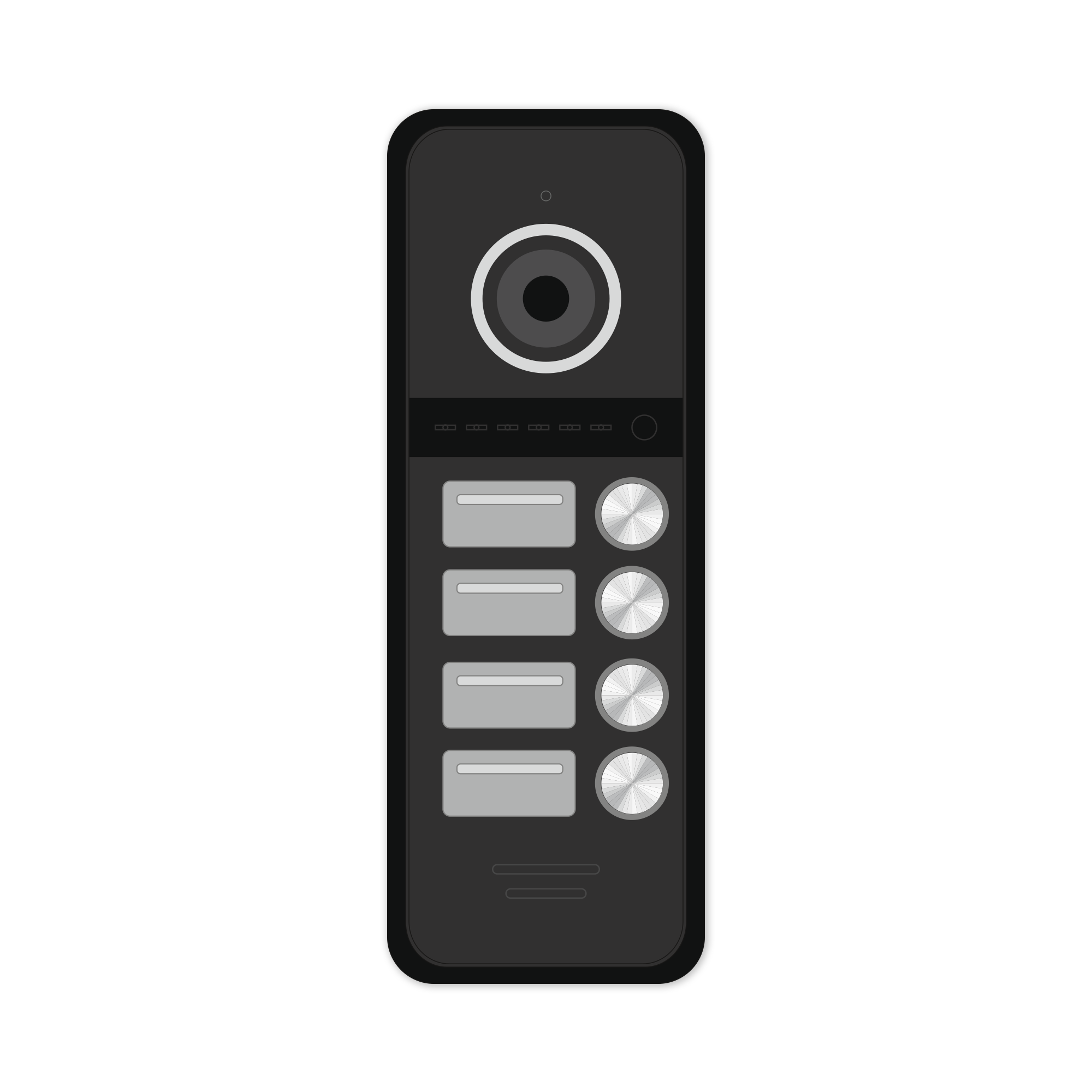 FANTASY 4 HD BLACK - вызывная панель 1.3 Мп, 127°  на 4 абонента, чёрная