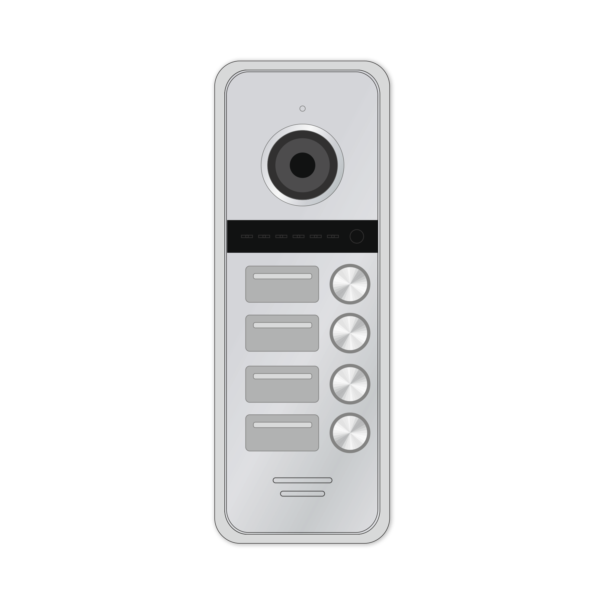 FANTASY 4 HD SILVER - вызывная панель 1.3 Мп, 127° на 4 абонента, серебряная