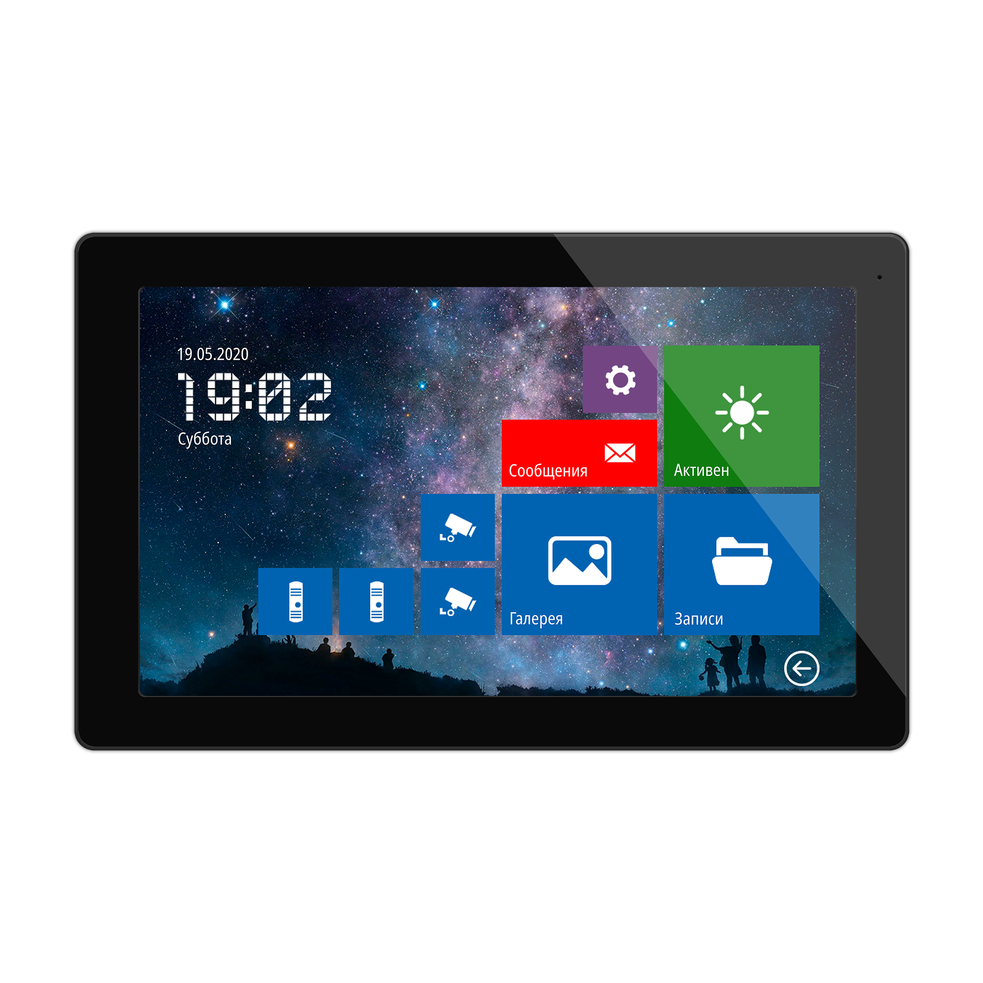 FREEDOM 10 NIGHT FHD - монитор Full HD домофона 10.1" сенсорный с записью, чёрный