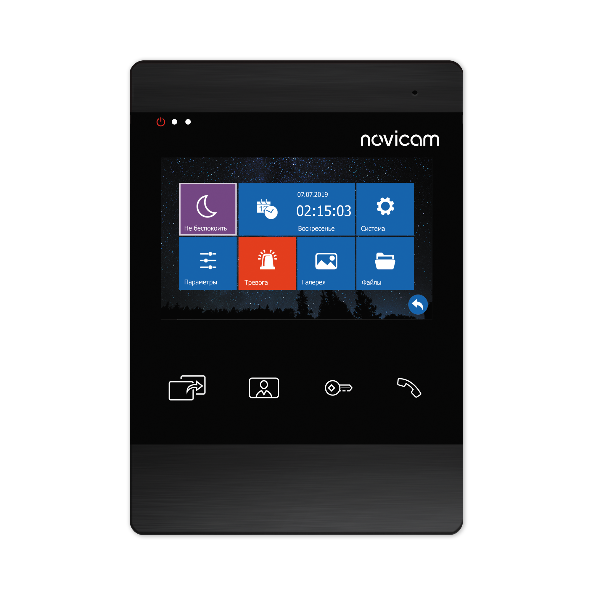 MAGIC 4 DARK HD - монитор HD домофона 4.3" с записью, чёрный