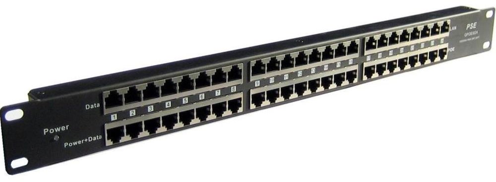 Max Link POE Patch panel UTP cat.5e 24p 1U Black 19" - патч-панель, питание, POE оборудование