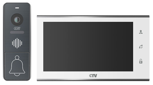 Комплект цветного IP видеодомофона CTV-DP4707IP (белый) Комплект цветного IP видеодомофона CTV-DP4707IP (белый)