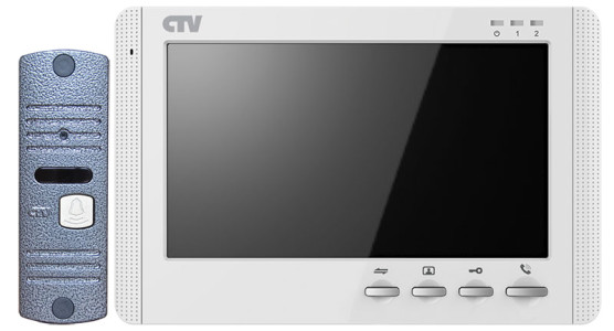 Комплект цветного видеодомофона CTV-DP1704 MD W Комплект цветного видеодомофона CTV-DP1704 MD W