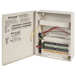 PV-DC10A+ PV-Link v.2035 - блок питания стабилизированный, DC 12 В, 10 А, 18 выходов, выход на 2 АКБ (7.1 А·ч) PV-DC10A+ PV-Link v.2035 - блок питания стабилизированный, DC 12 В, 10 А, 18 выходов, выход на 2 АКБ (7.1 А·ч)