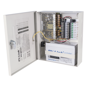 PV-DC5A+ PV-Link v.2034 - блок питания стабилизированный, DC 12 В, 5 А, 9 выходов, выход на АКБ (7,1 А·ч)